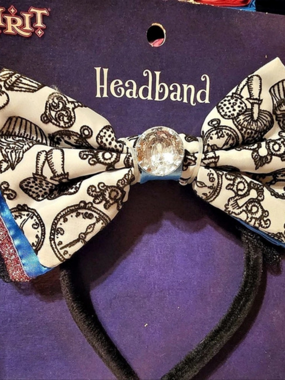 Spirit Whimsical Wanderer Headband & Gloves White Black NWT